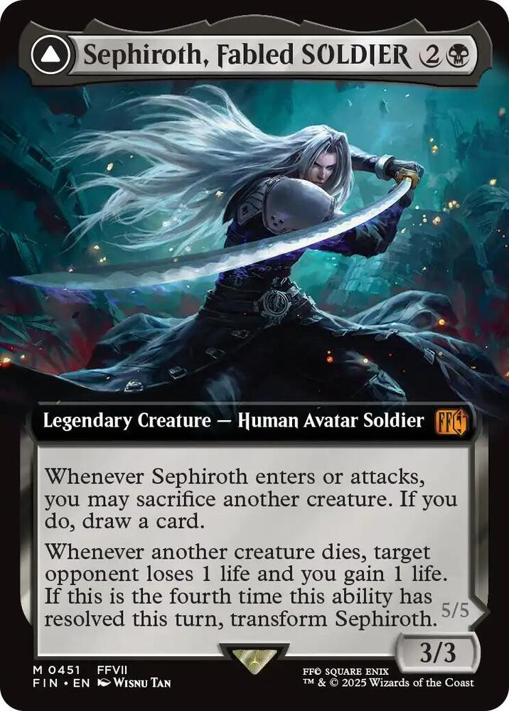 Sephiroth, Fabled SOLDIER // Sephiroth, One-Winged Angel - Extended Art - Foil